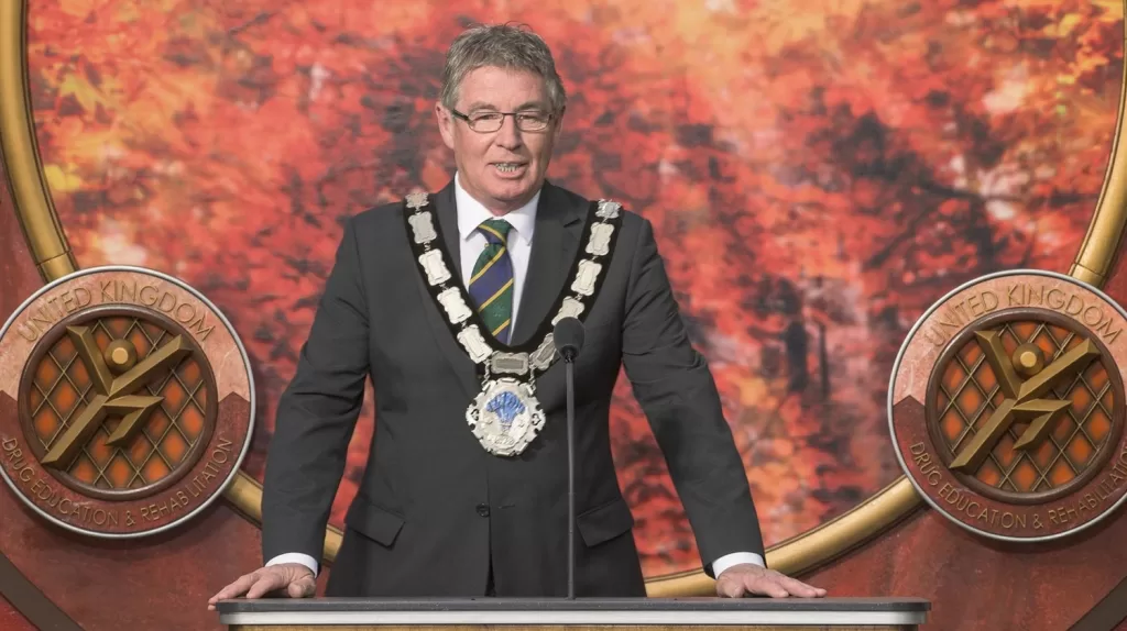 Councillor Dick Sweatman opening Scientology Narconon centre