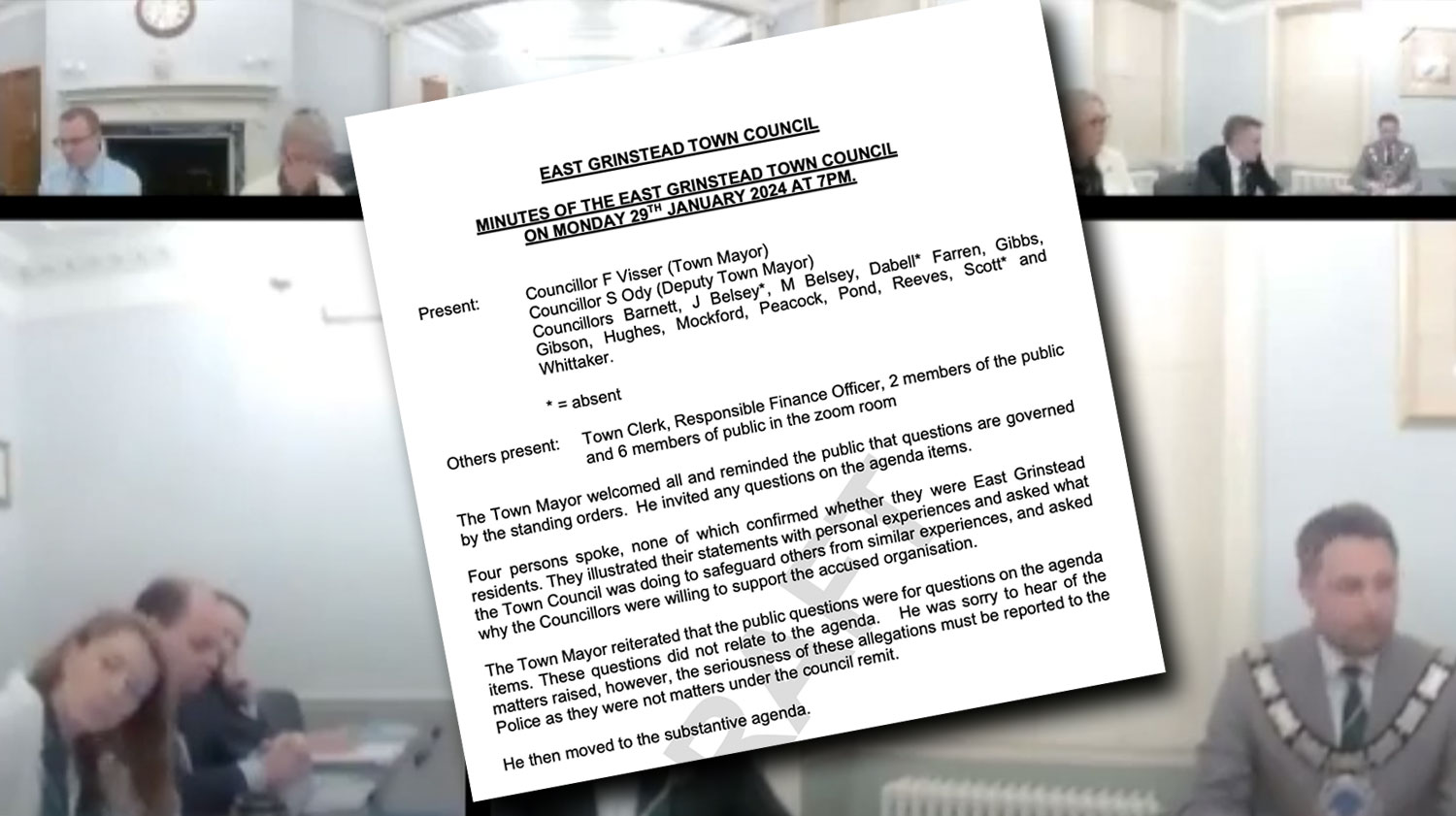 Council Minutes Censored
