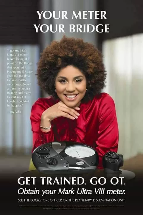 Joy Villa featured in Scientology marketing posters