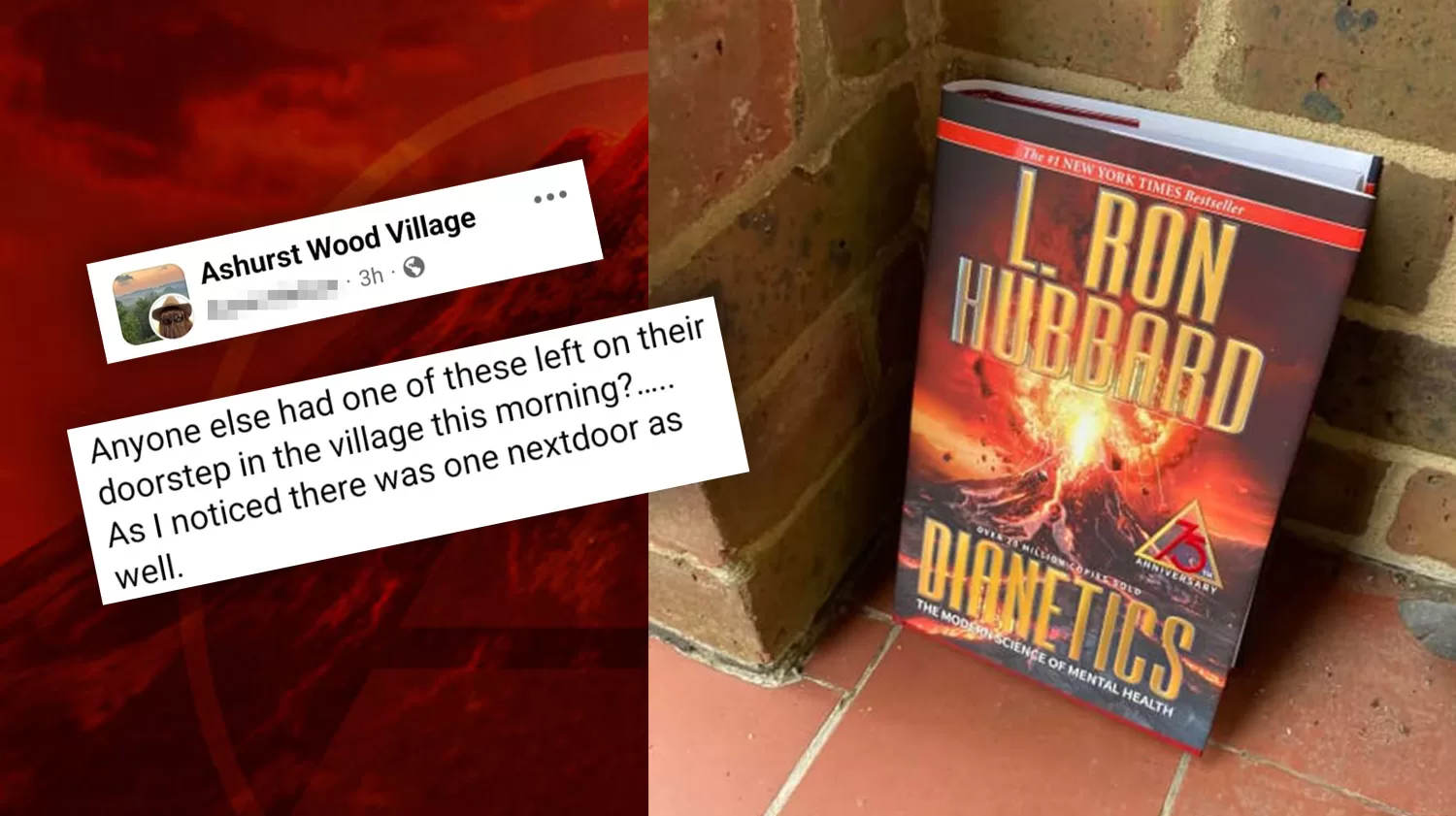 Scientology book left on sussex doorsteps