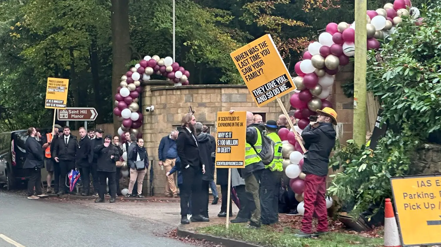 Protest outside Scientology's UK headquarters