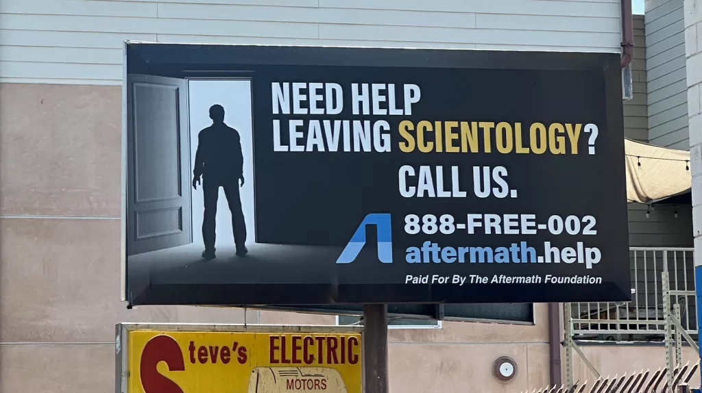 Scientology Aftermath Foundation billboard in Los Angeles
