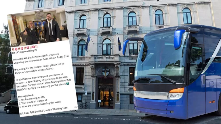 There are so many Scientologists London might have to put on TWO coaches for this weekend’s IAS event!