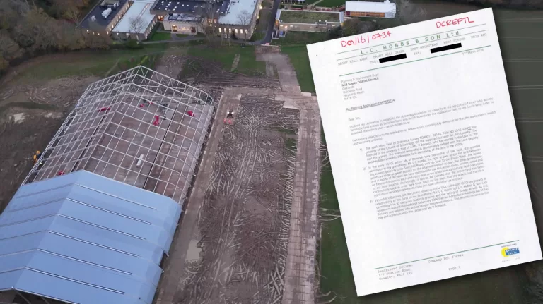 Whose land is it anyway? Saint Hill development plans appear to extend beyond Scientology property boundary