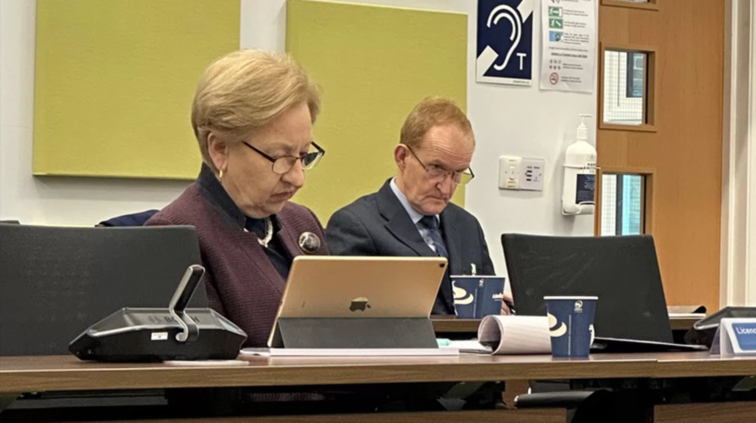 Scientology representatives Janet Laveau and Graeme Wilson