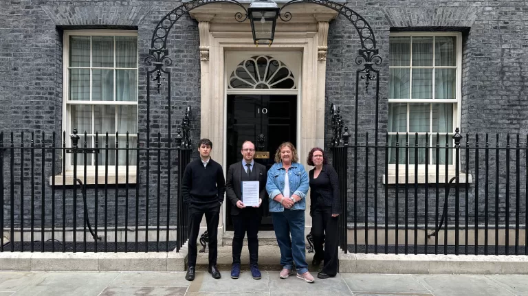 Ex-Scientologists deliver 10 Downing Street petition, calling for government inquiry into Scientology